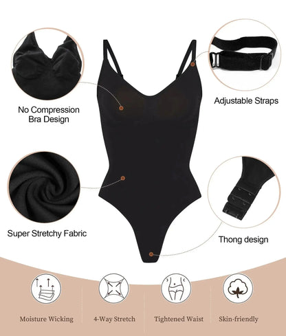High Quality Elastic Bodysuit for Women Tummy Control Shapewear Seamless Sculpting Thong Body Shaper Slimmer Slimming Tank Top